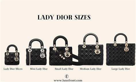 lady dior small vs medium.